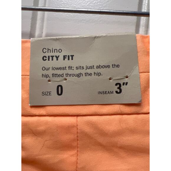 NWT J Crew Women’s 100% Cotton Twill Classic Chino City Fit Shorts Size 0 Orange - Picture 3 of 5